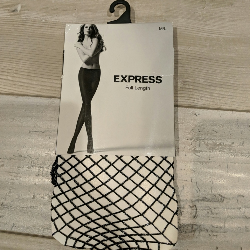 Brand New Black with Silver Sparkles Fishnet tight